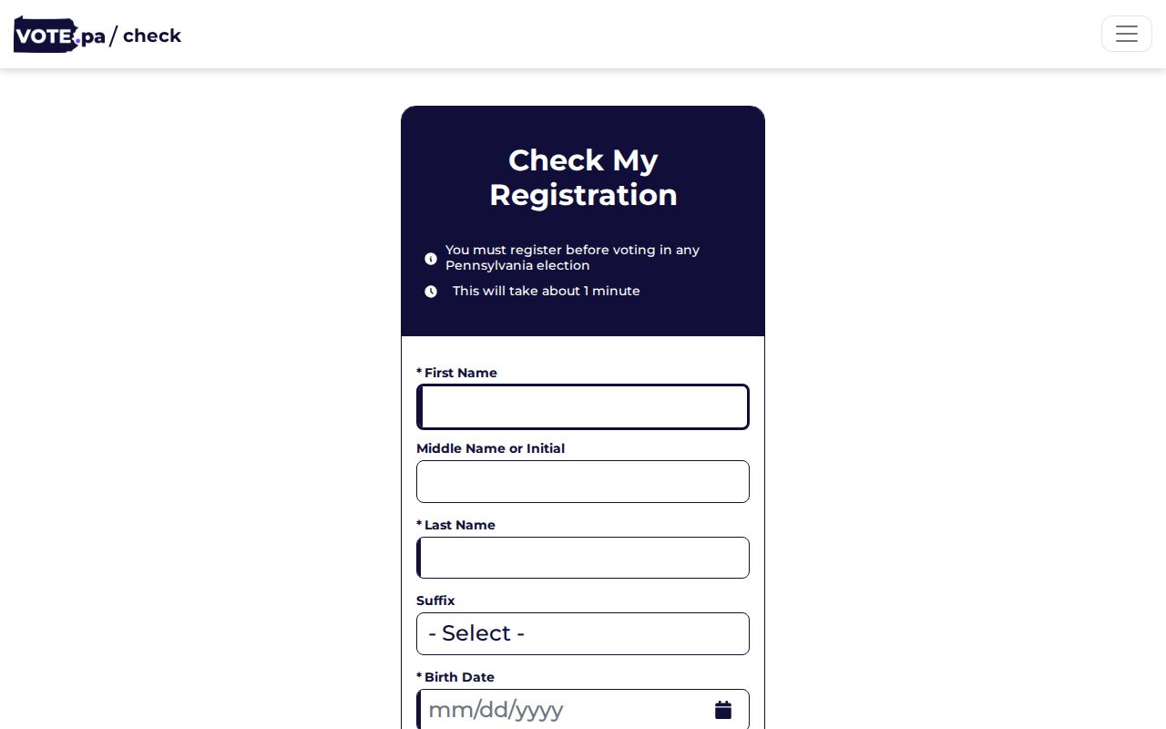 North Huntingdon Township residents directory voter status lookup